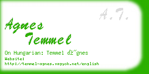 agnes temmel business card